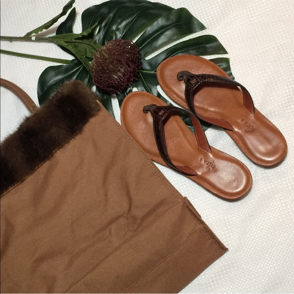 ✔️Eliza B. Leather Thong Sandals